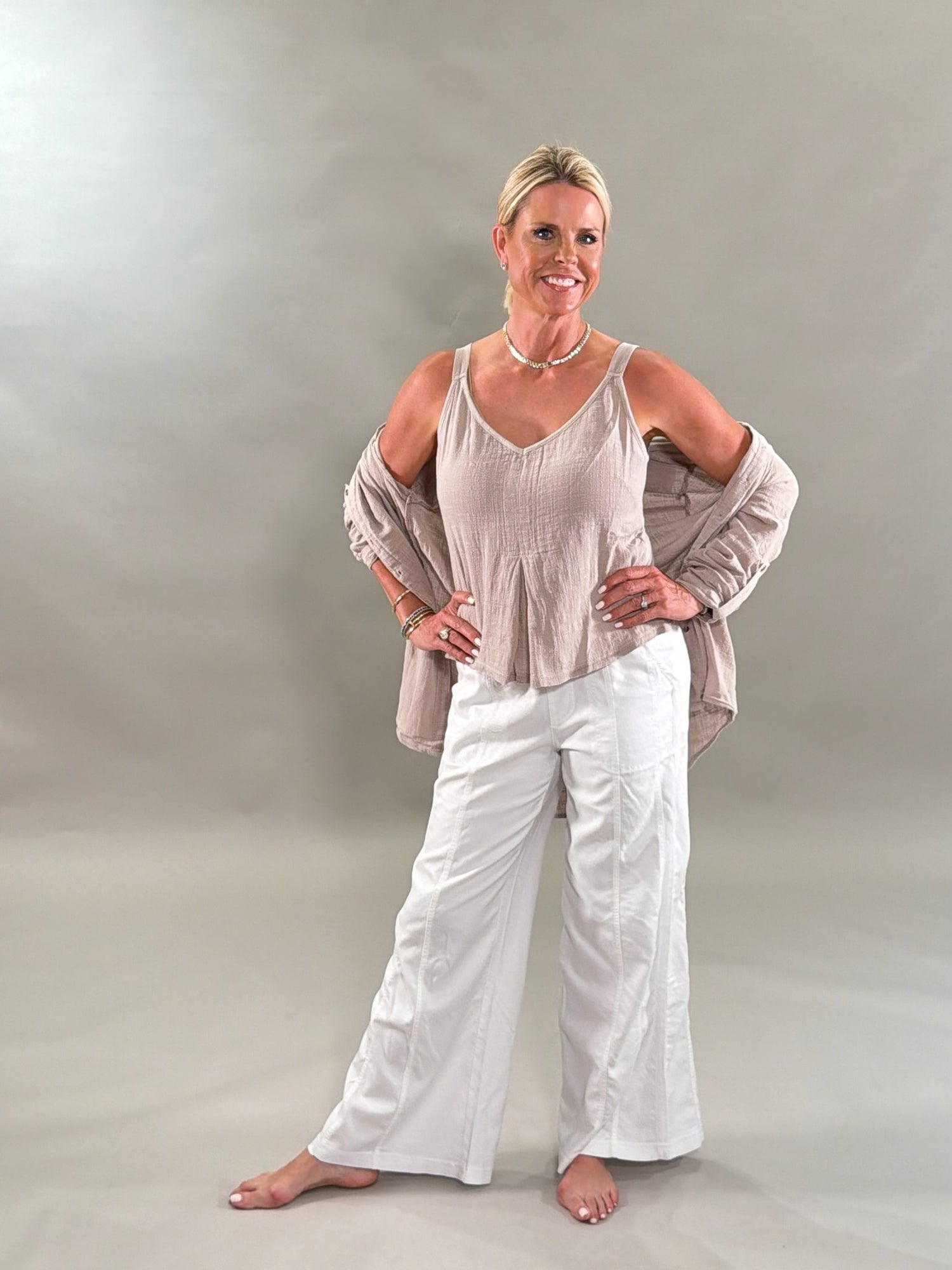 Relaxed Wide Leg Pant