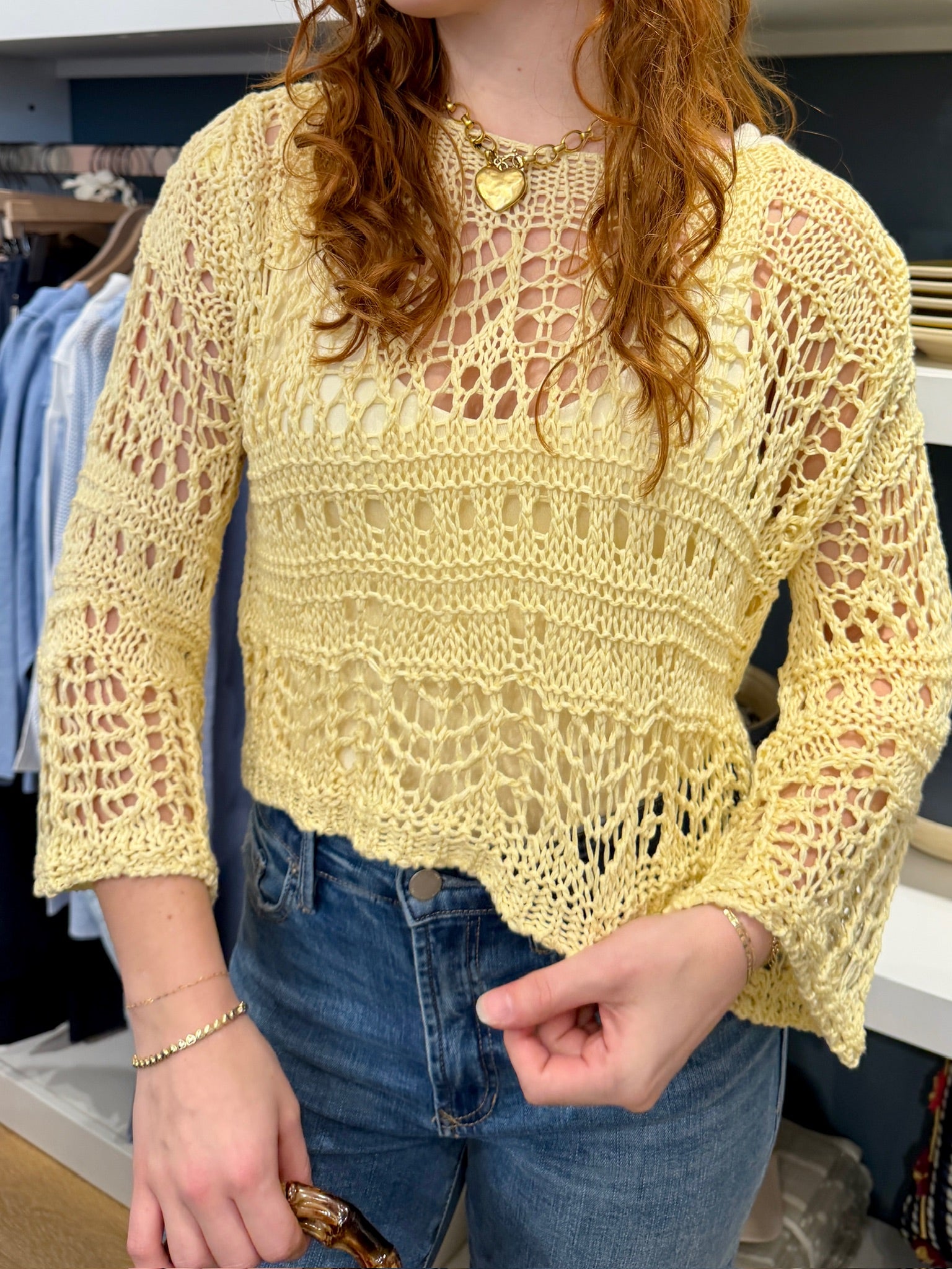 Crochet Long Sleeve Top