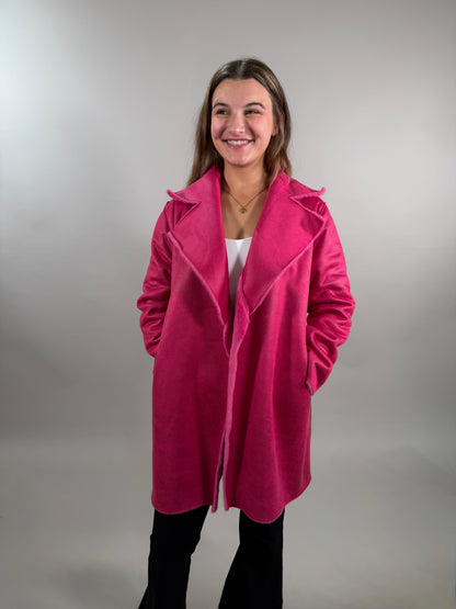 Faux Fur and Suede Coat