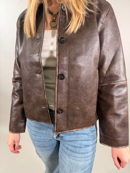 Distressed Leather Jacket
