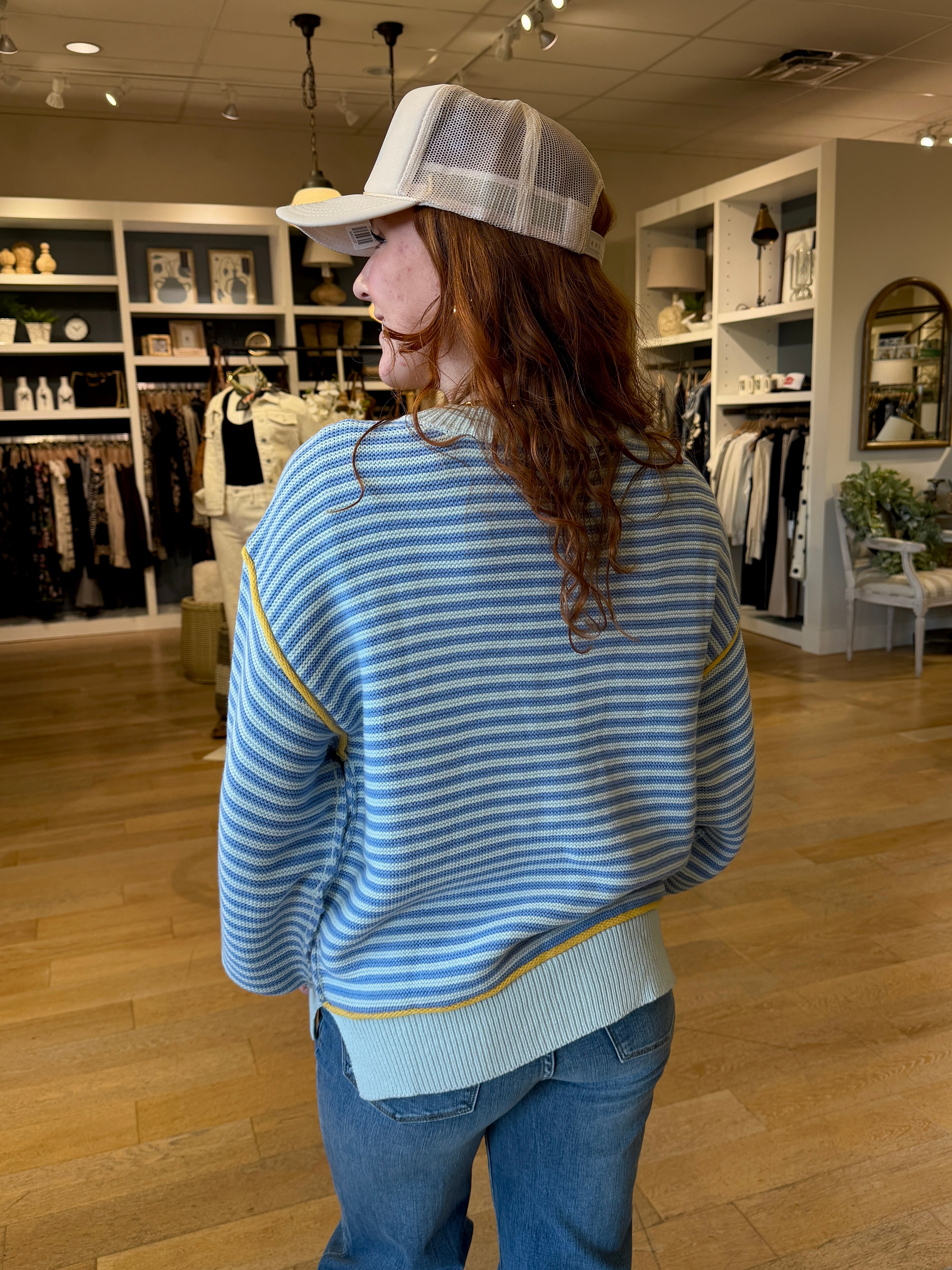 Coastal Stripe Oversize Sweater