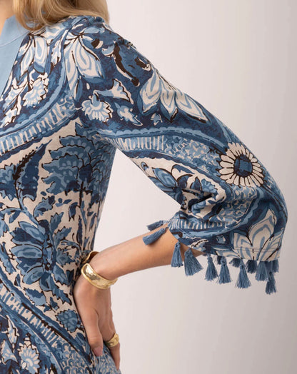 Printed Tassel Maxi Dress