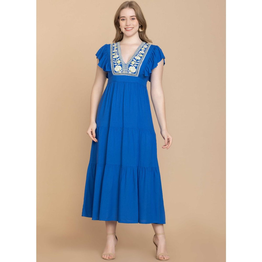 Willa Embroidered Drop Waist Dress