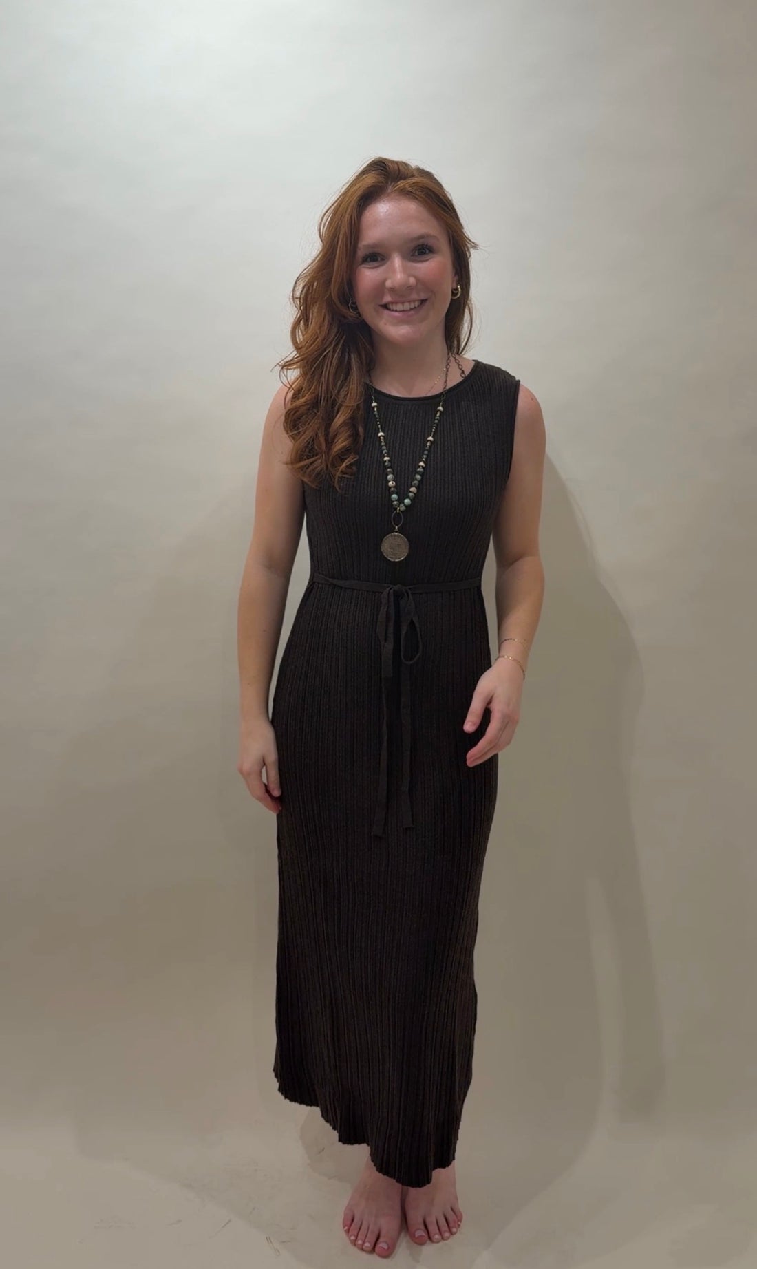 Ribbed Sweater Knit Maxi Dress