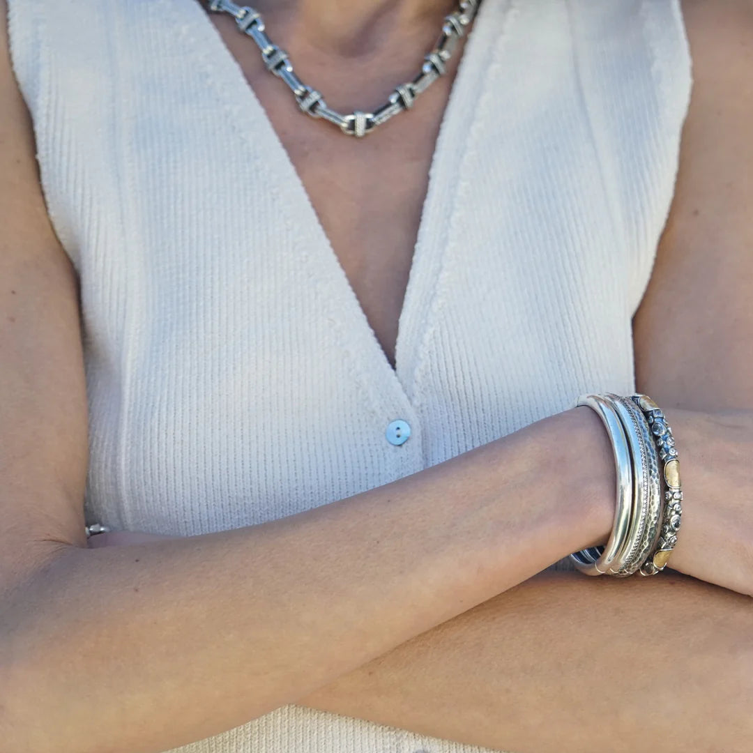 Vintage Silver Enzo Bangle
