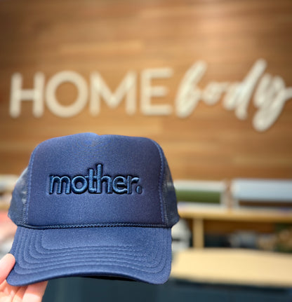 "mother." Embroidered Trucker Hat