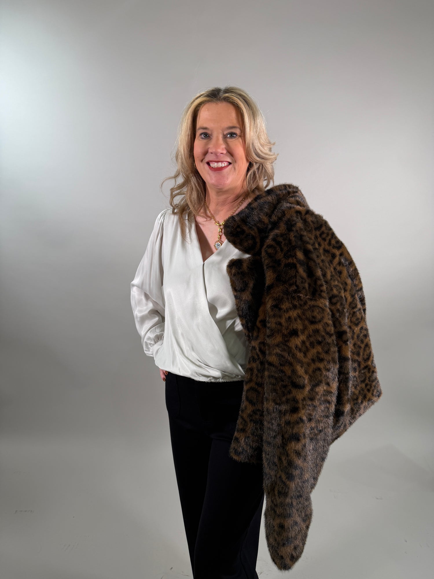 Leopard Faux Fur Jacket