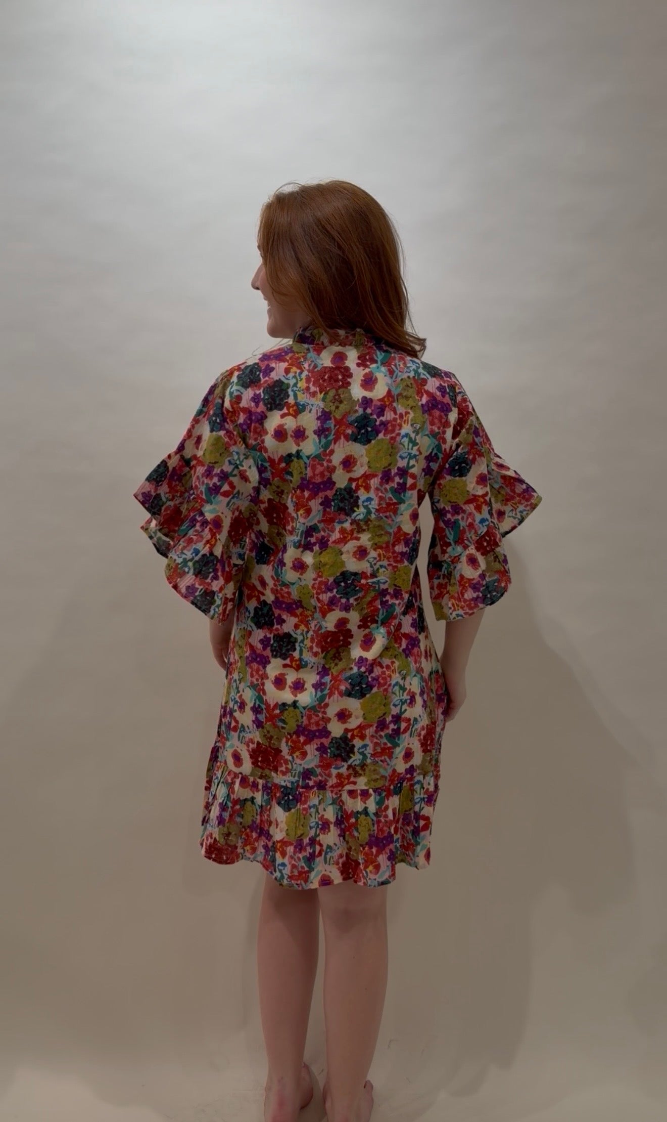 Fall Floral Mini Dress