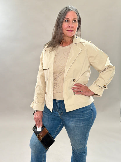 Easy Cropped Trench Coat