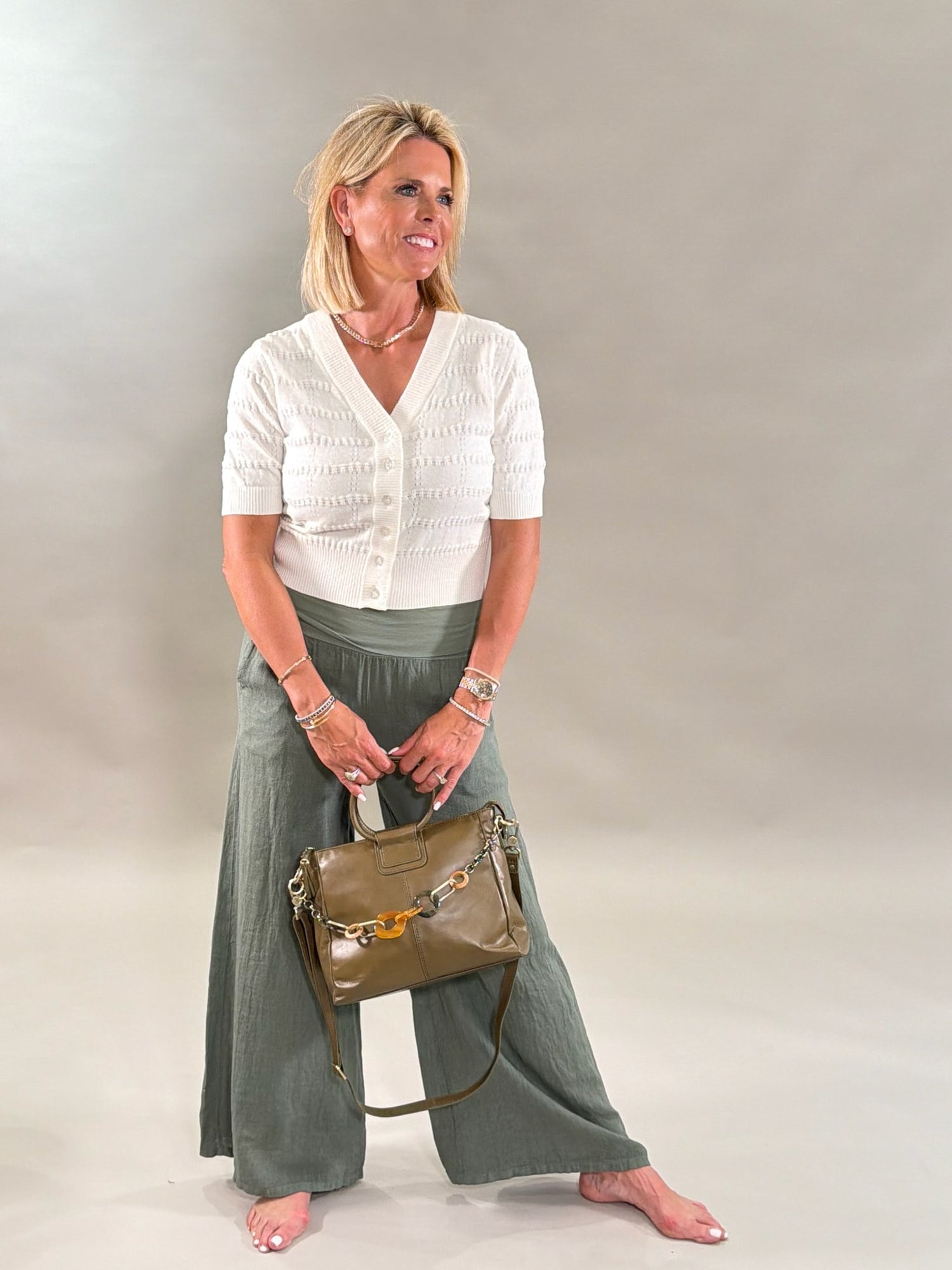 Cutesy Cropped Short Sleeve Cardigan