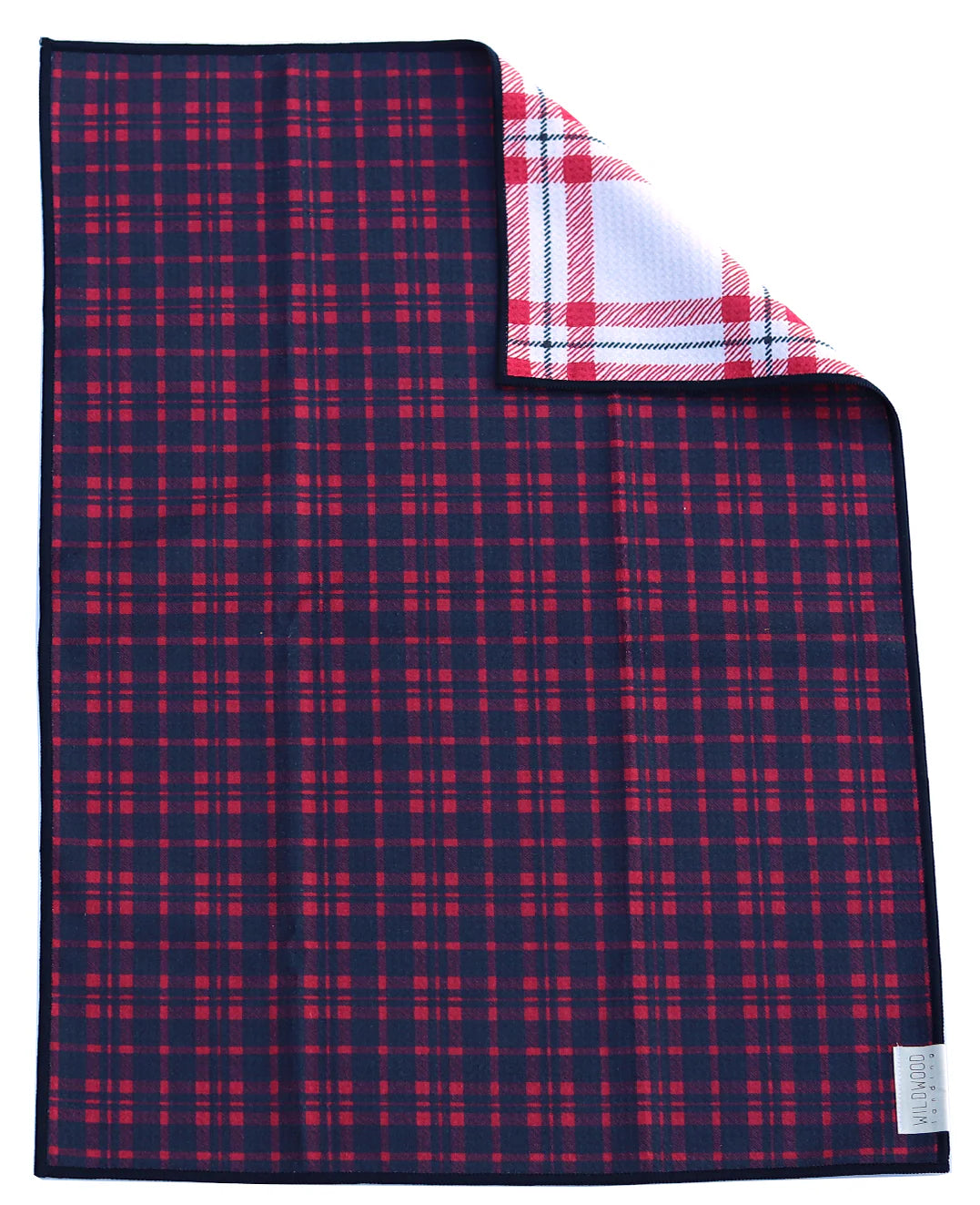 Blue Tartan Microfiber Hand Towel