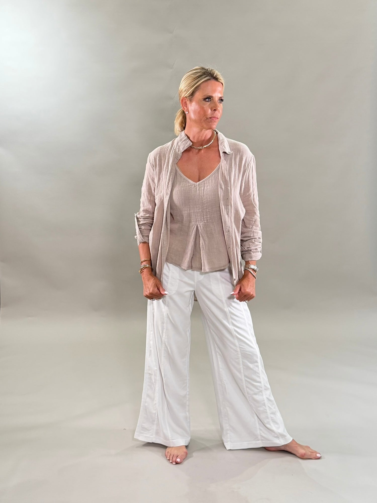 Relaxed Wide Leg Pant