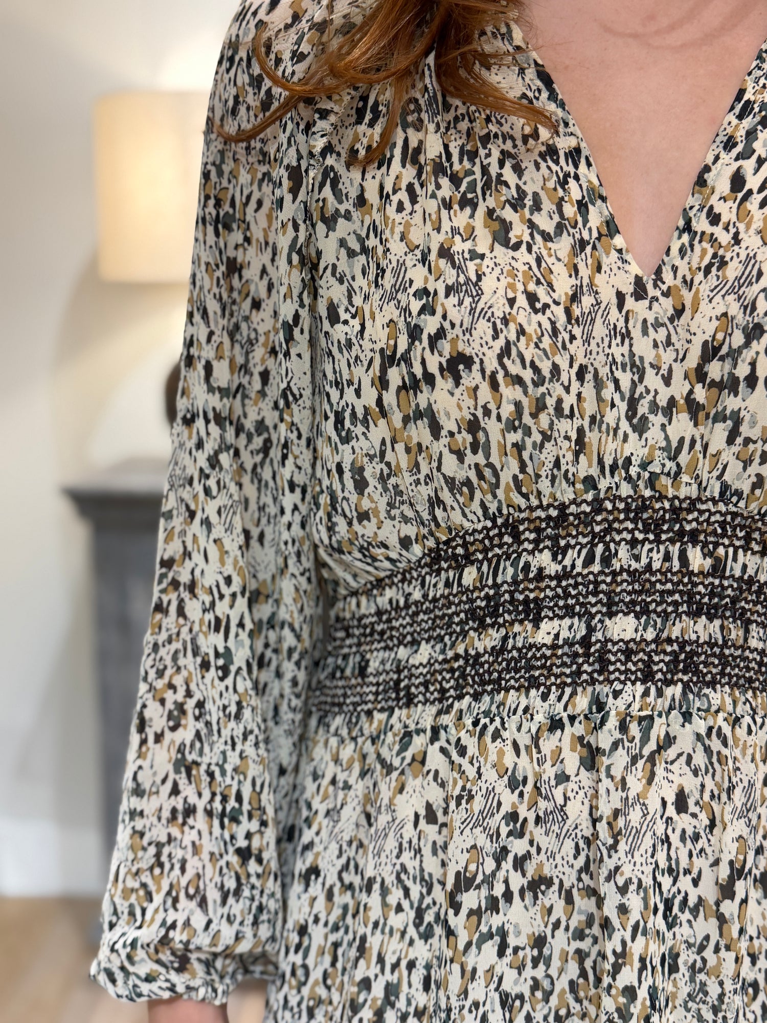Smocked Waist Midi Dress