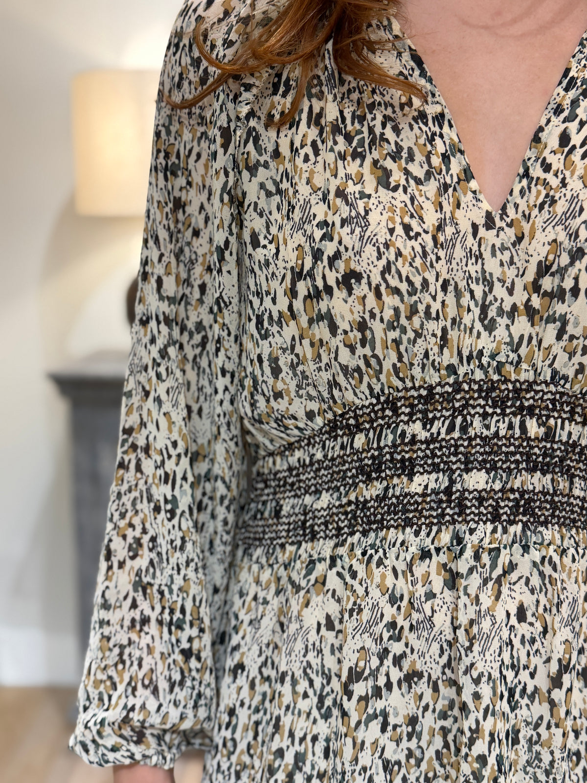 Smocked Waist Midi Dress