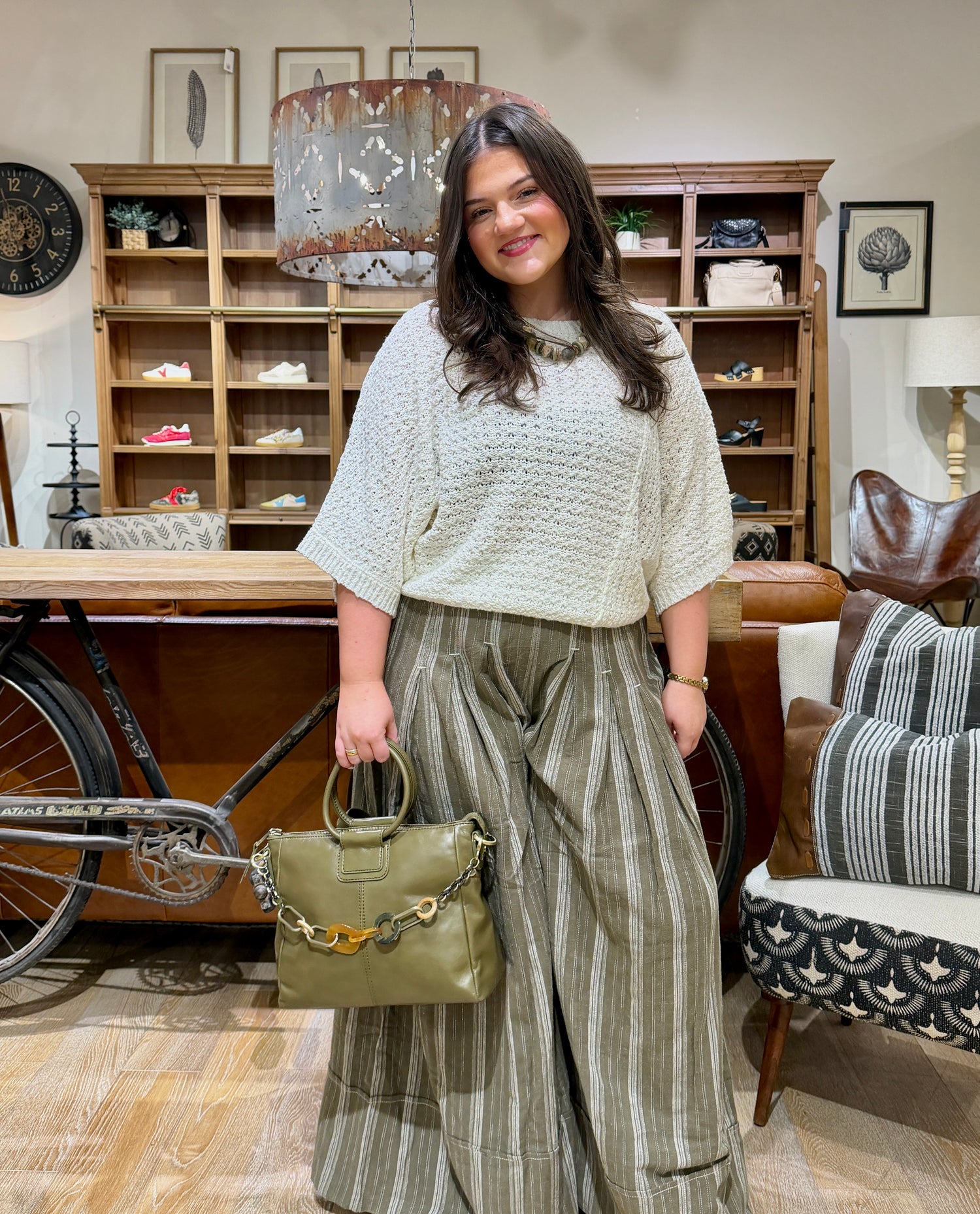 Stripe Wide Leg Pants