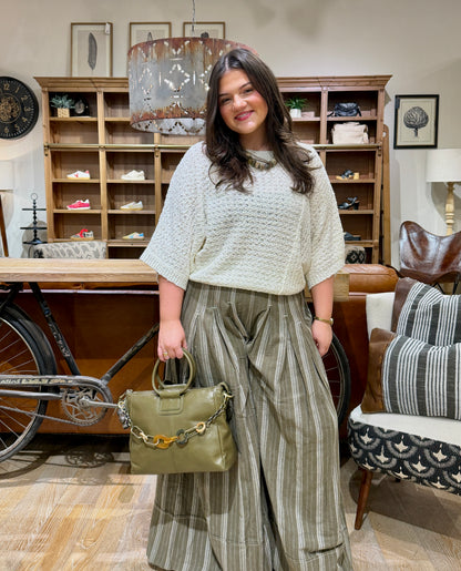 Stripe Wide Leg Pants