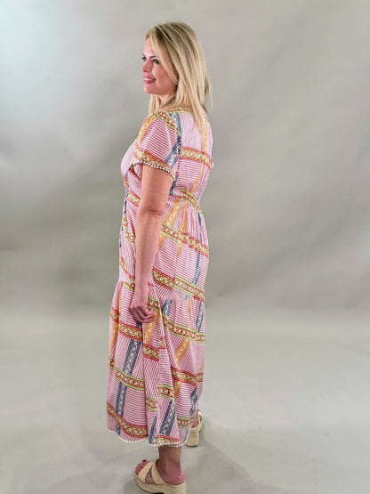 Pink Patched Maxi
