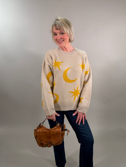 Oversized Constellation Cream Sweater