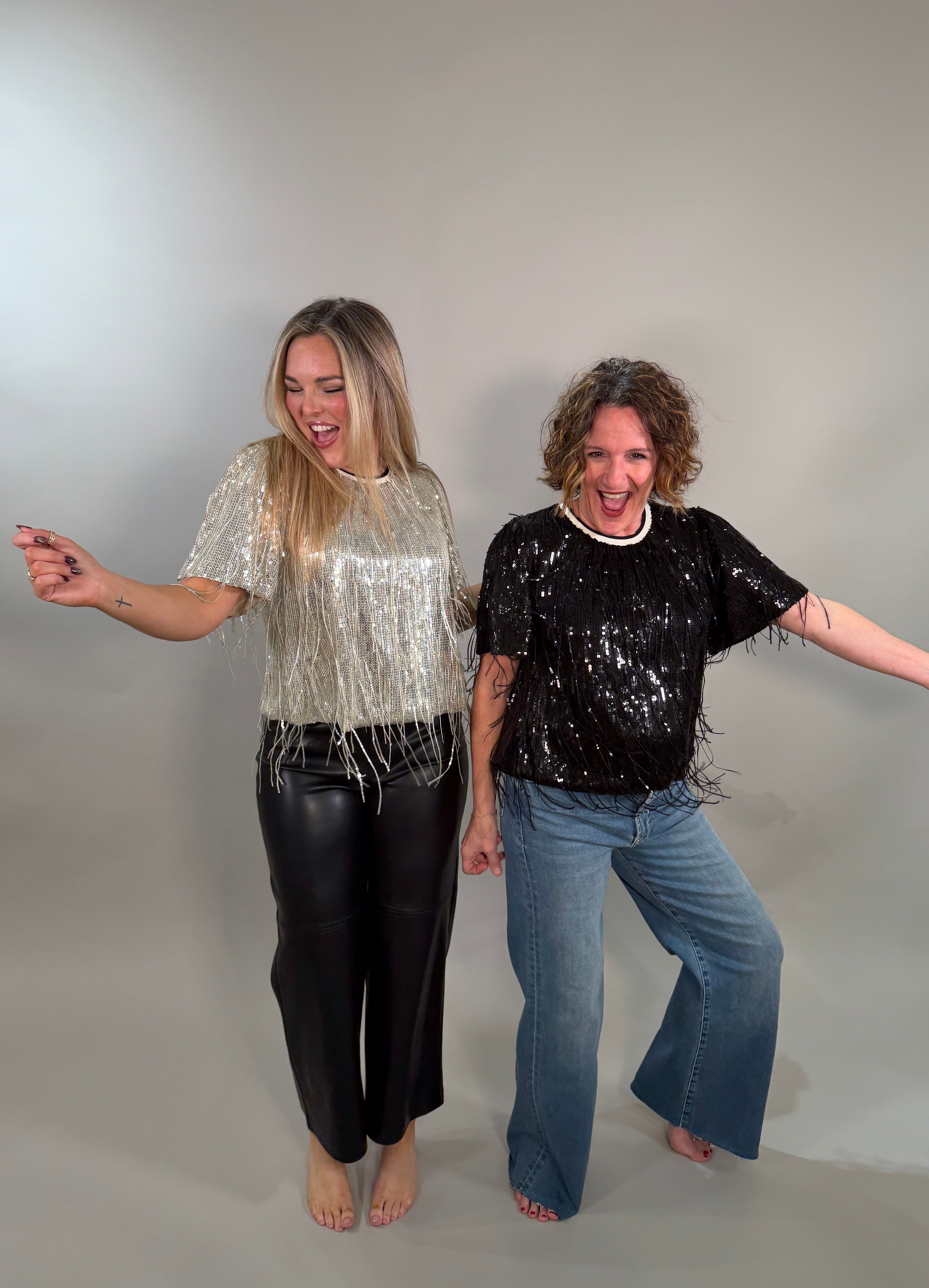 Fun &amp; Festive Fringe Sequin Tee