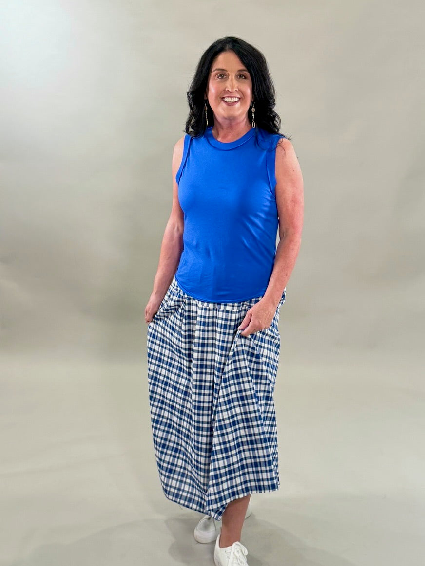 Raw Edge Sleeveless Top