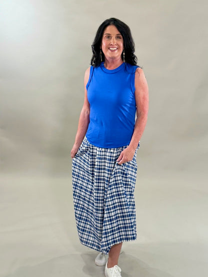 Raw Edge Sleeveless Top