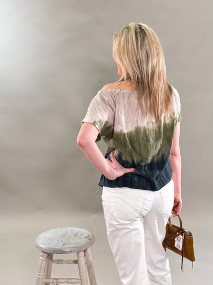 Willow Green Tie-Dye Top