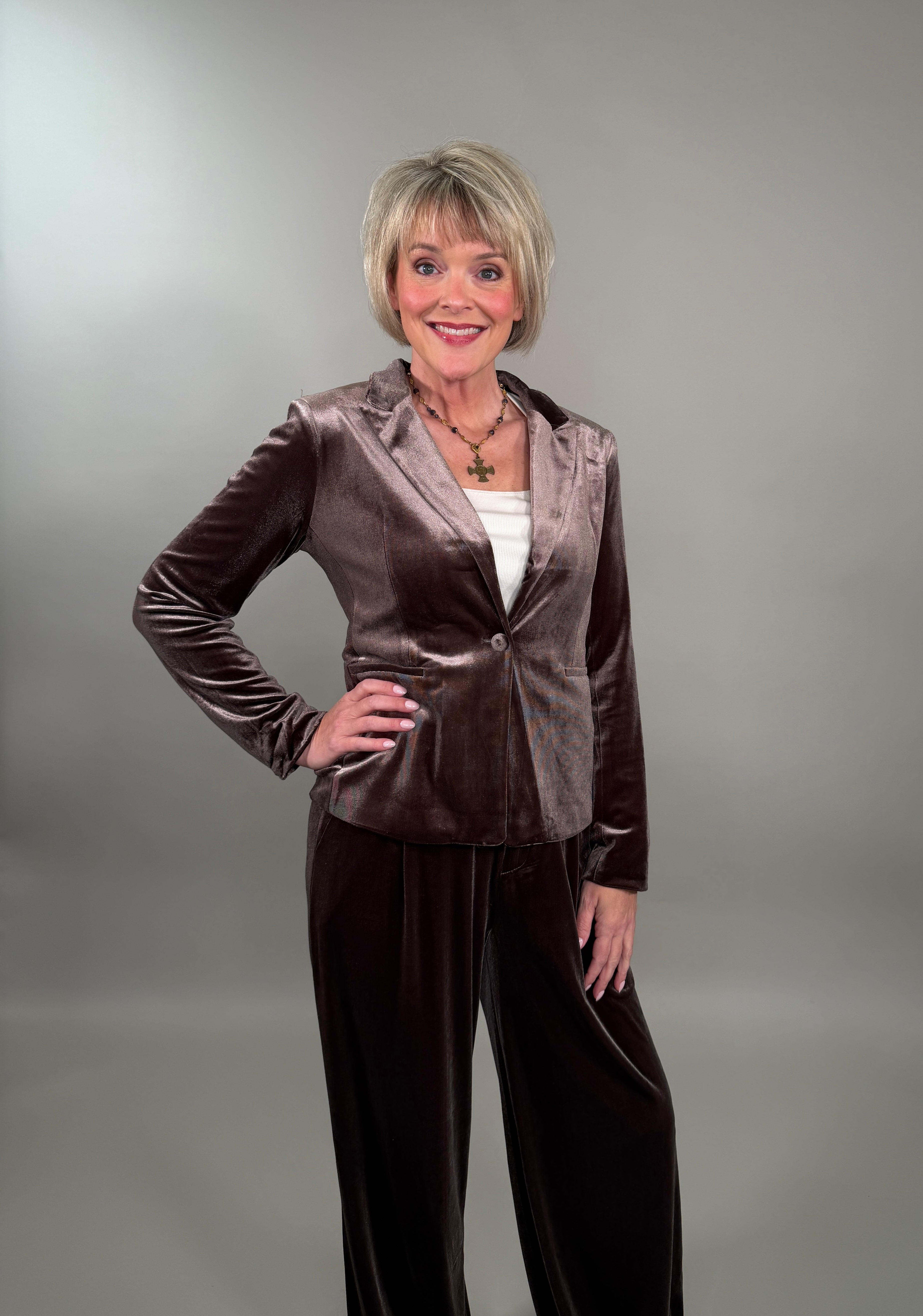 The Luxe Velvet Wide Leg Trousers