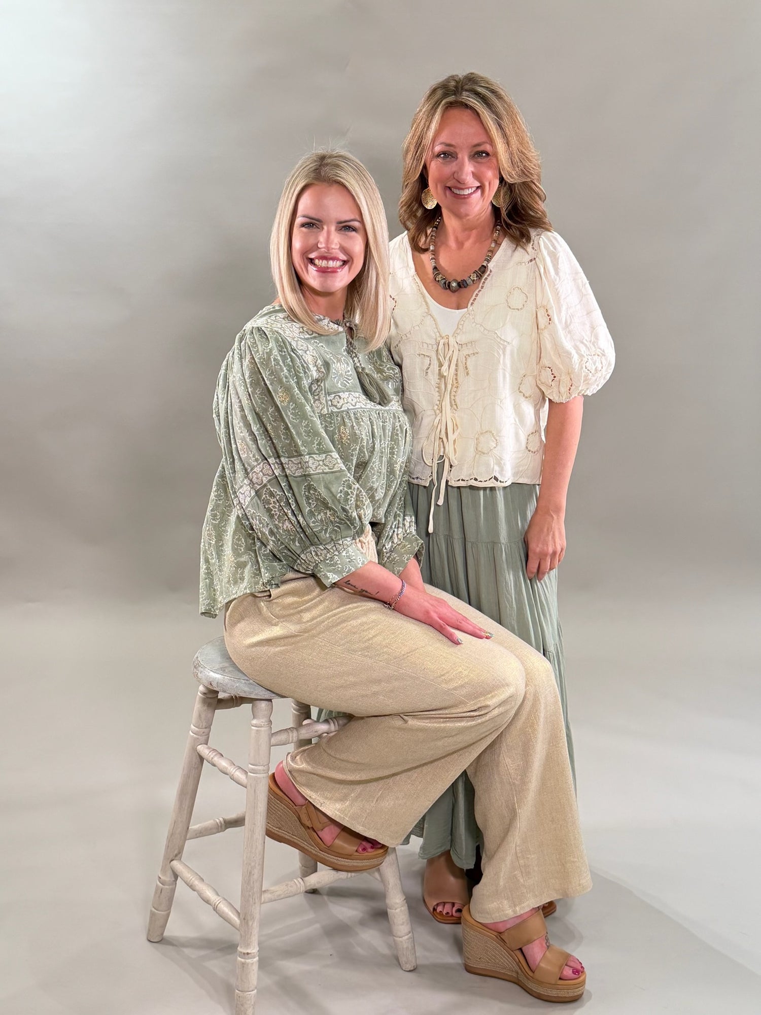 Linen Shimmer Straight Leg Pants