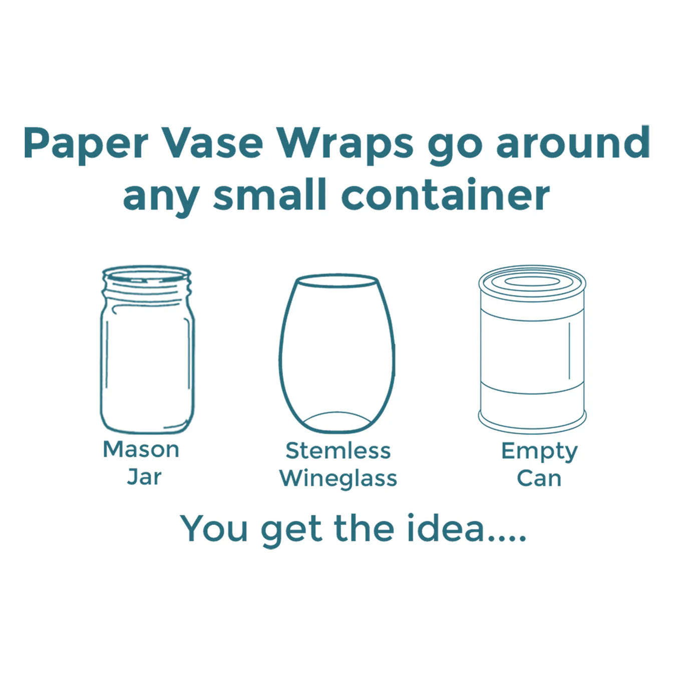 Ikat Paper Vase Wraps