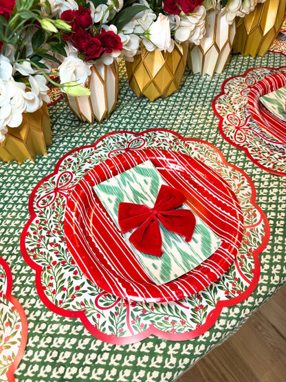 10&quot; Red Stripe Heavy-duty Paper Plates