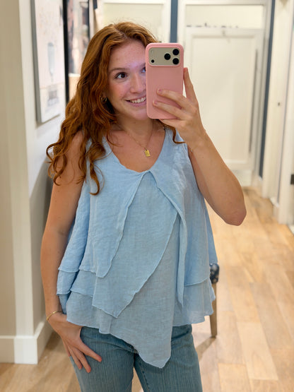Tiered Linen Tank