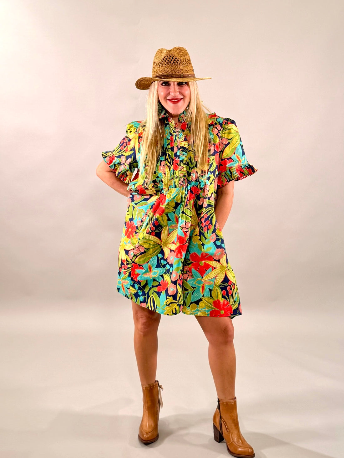 Vibrant Garden Mini Dress