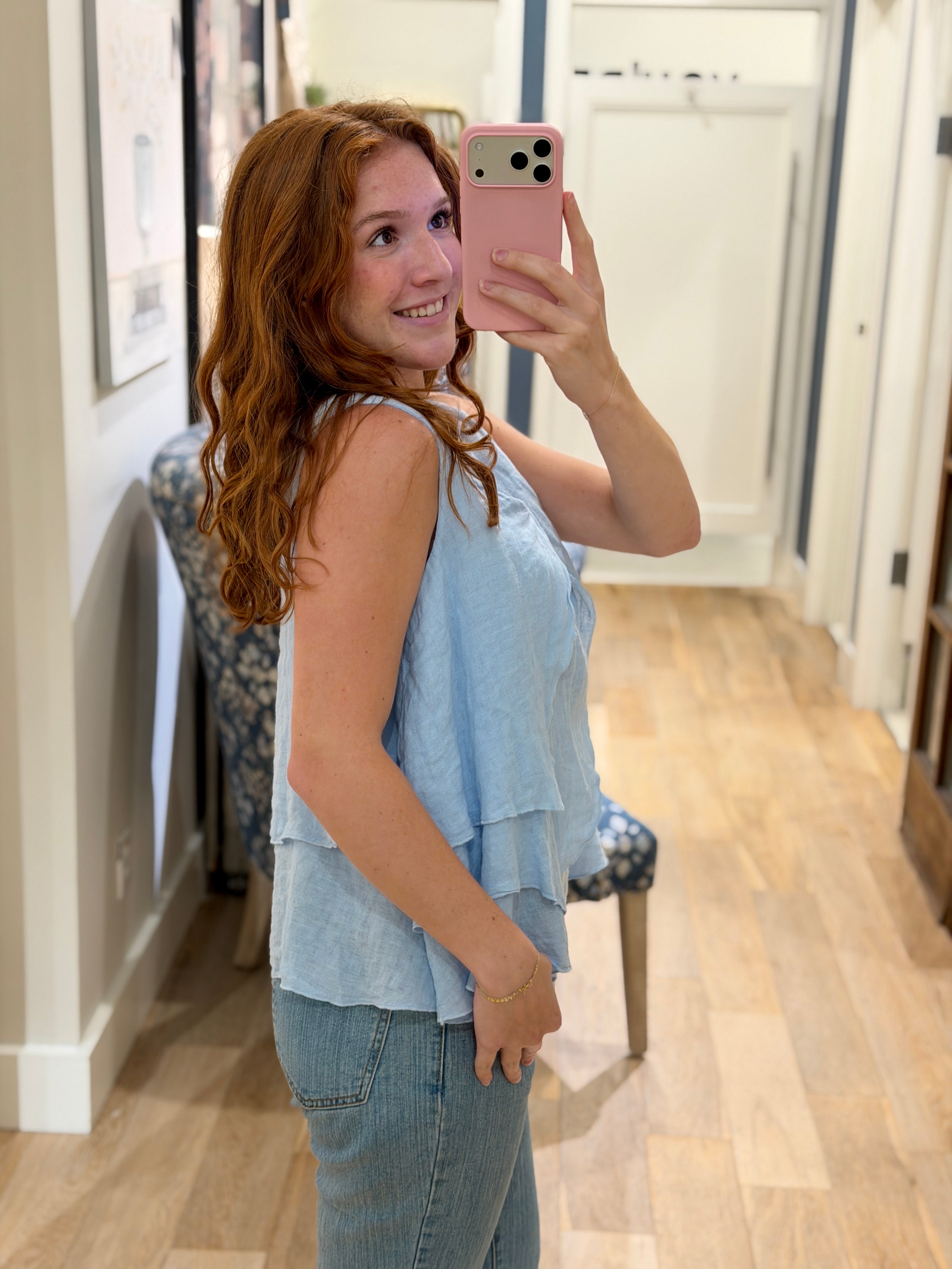 Tiered Linen Tank