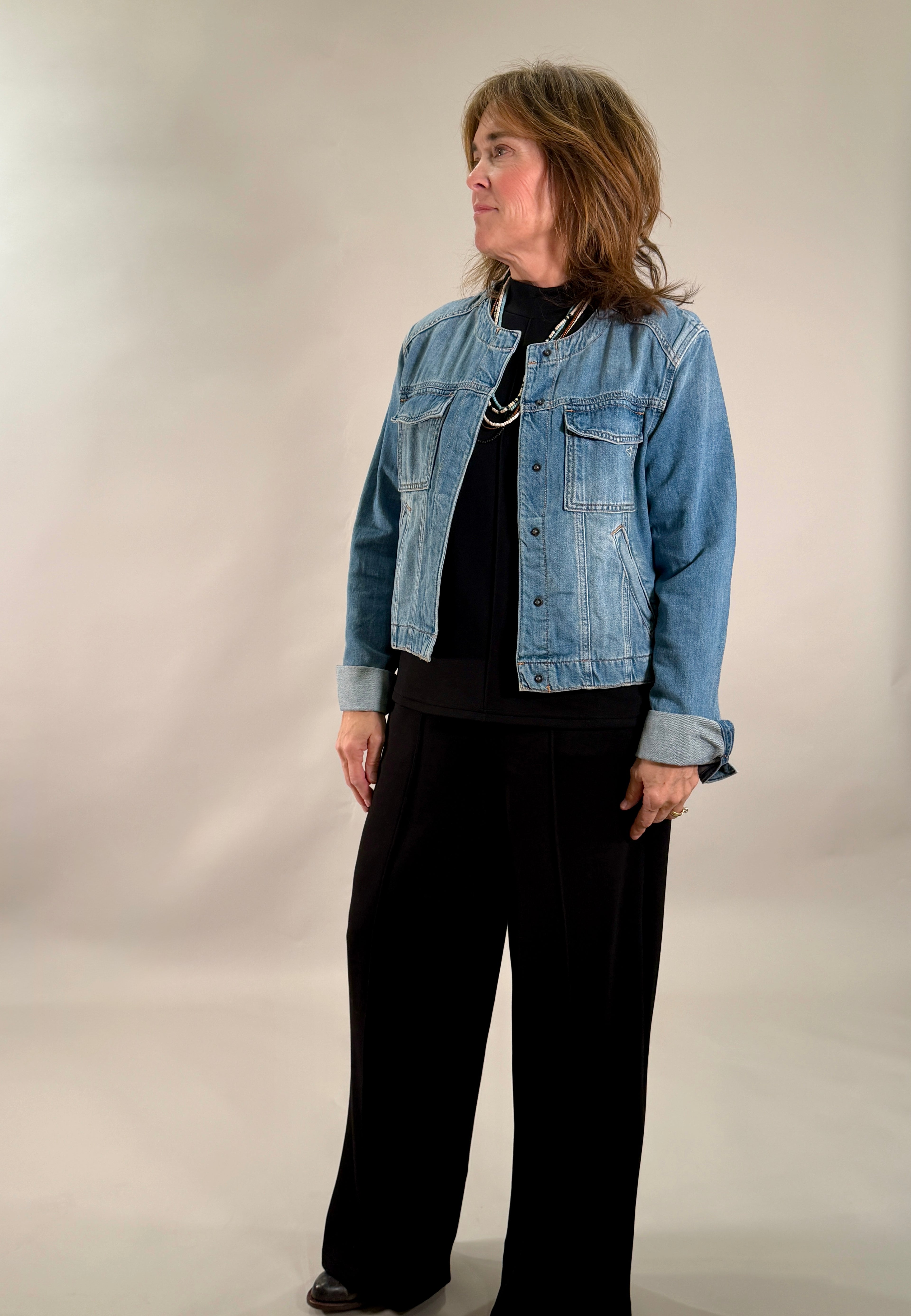 The Front-Seam Wide Leg Trouser