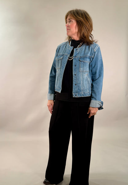 The Front-Seam Wide Leg Trouser