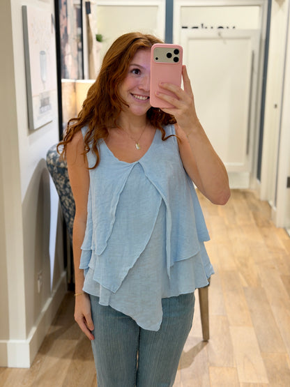 Tiered Linen Tank