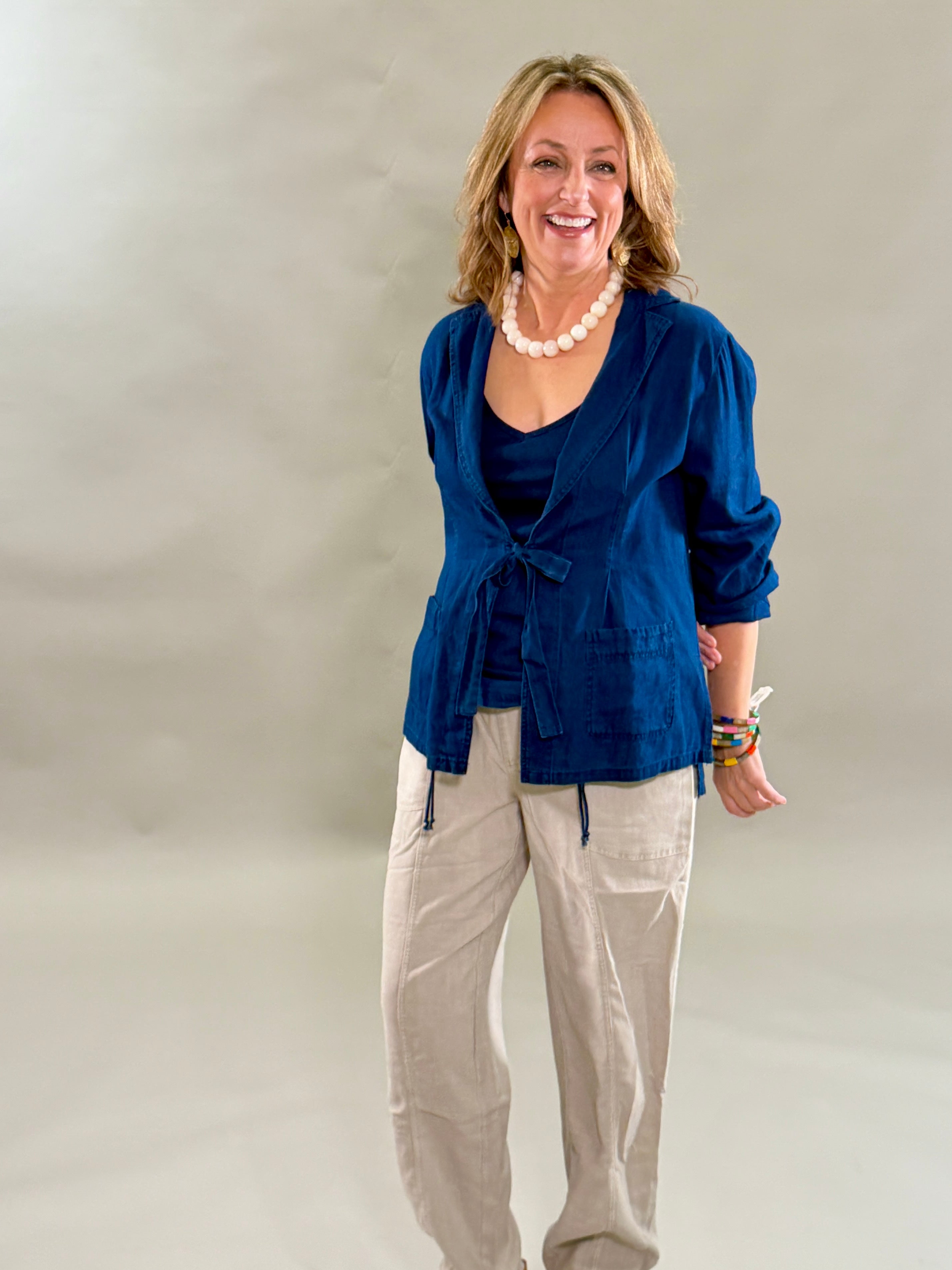 Easy-Fit Linen Blend Utillity Pant
