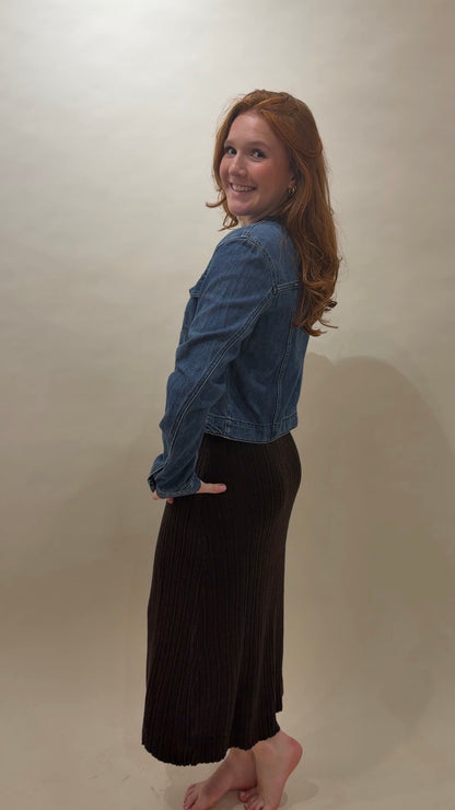 Ribbed Sweater Knit Maxi Dress