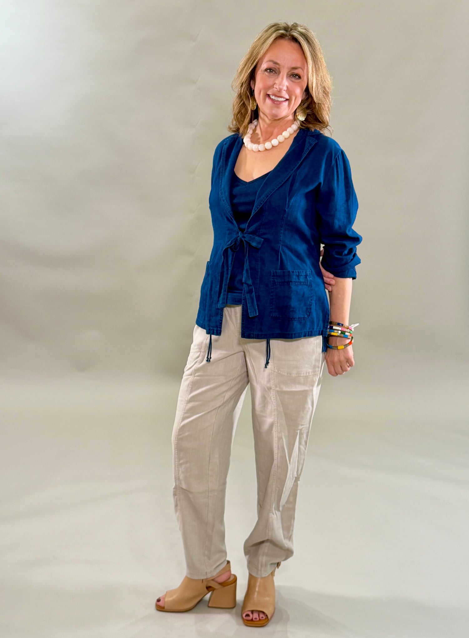 Easy-Fit Linen Blend Utillity Pant