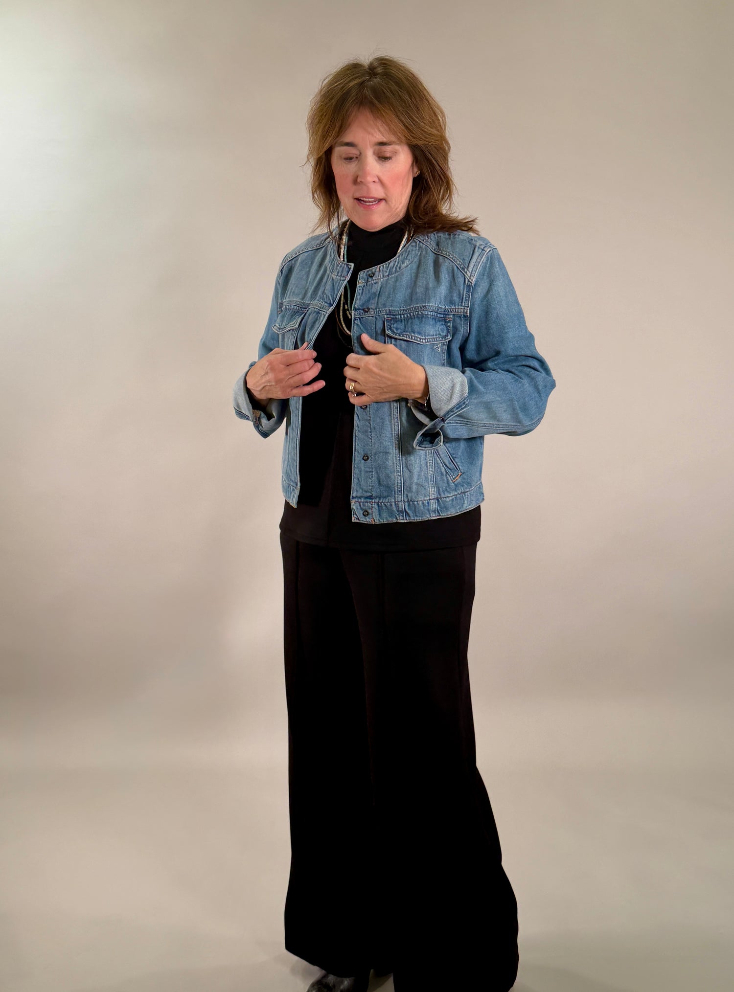 The Front-Seam Wide Leg Trouser