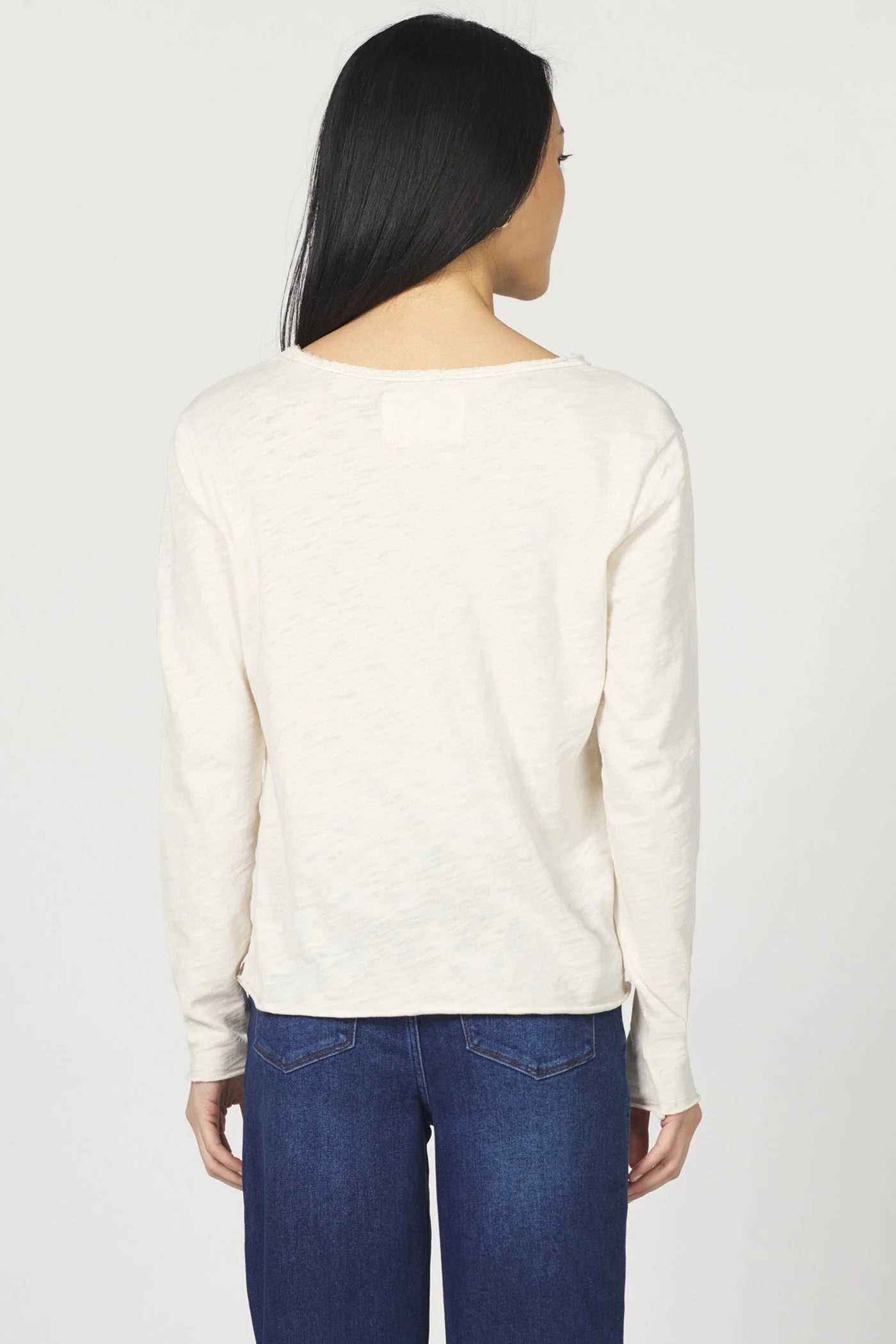 Ivory Ease V-Neck Long Sleeve