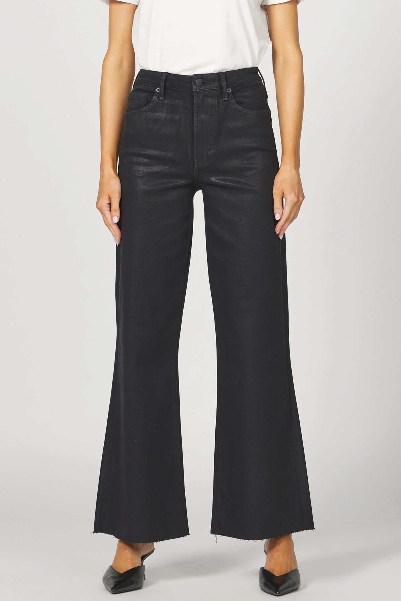 Sleek Coated High-Rise Denim | Dear John Fiona