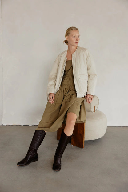Oversized Cotton-Blend Utility Jacket