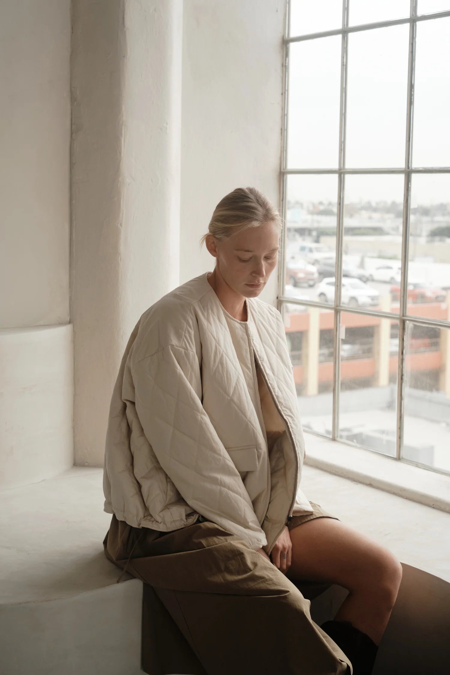 Oversized Cotton-Blend Utility Jacket