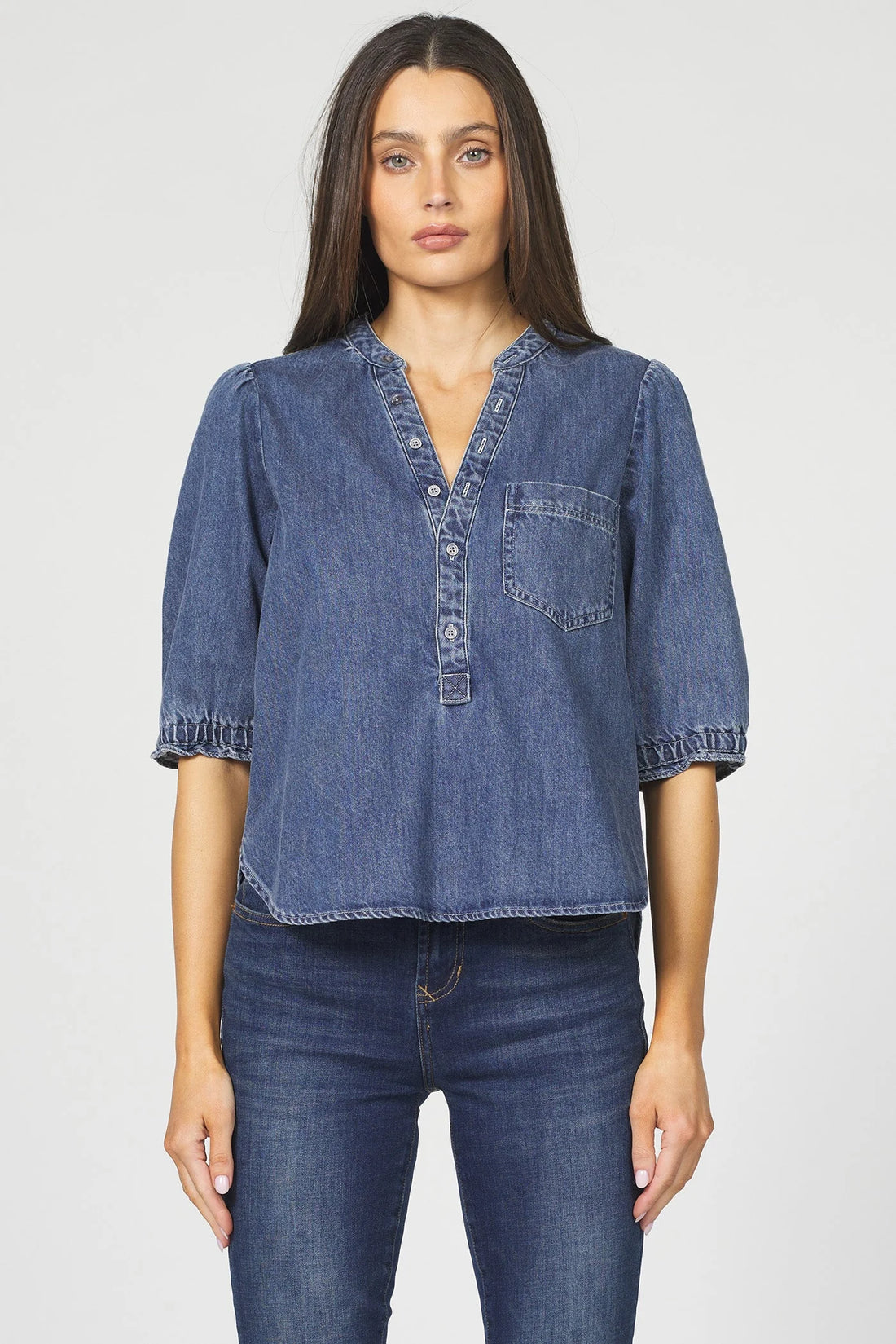 Indigo Escape Denim Blouse