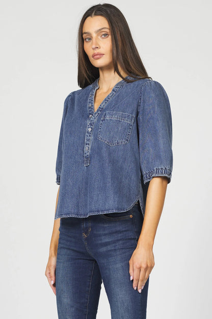 Indigo Escape Denim Blouse