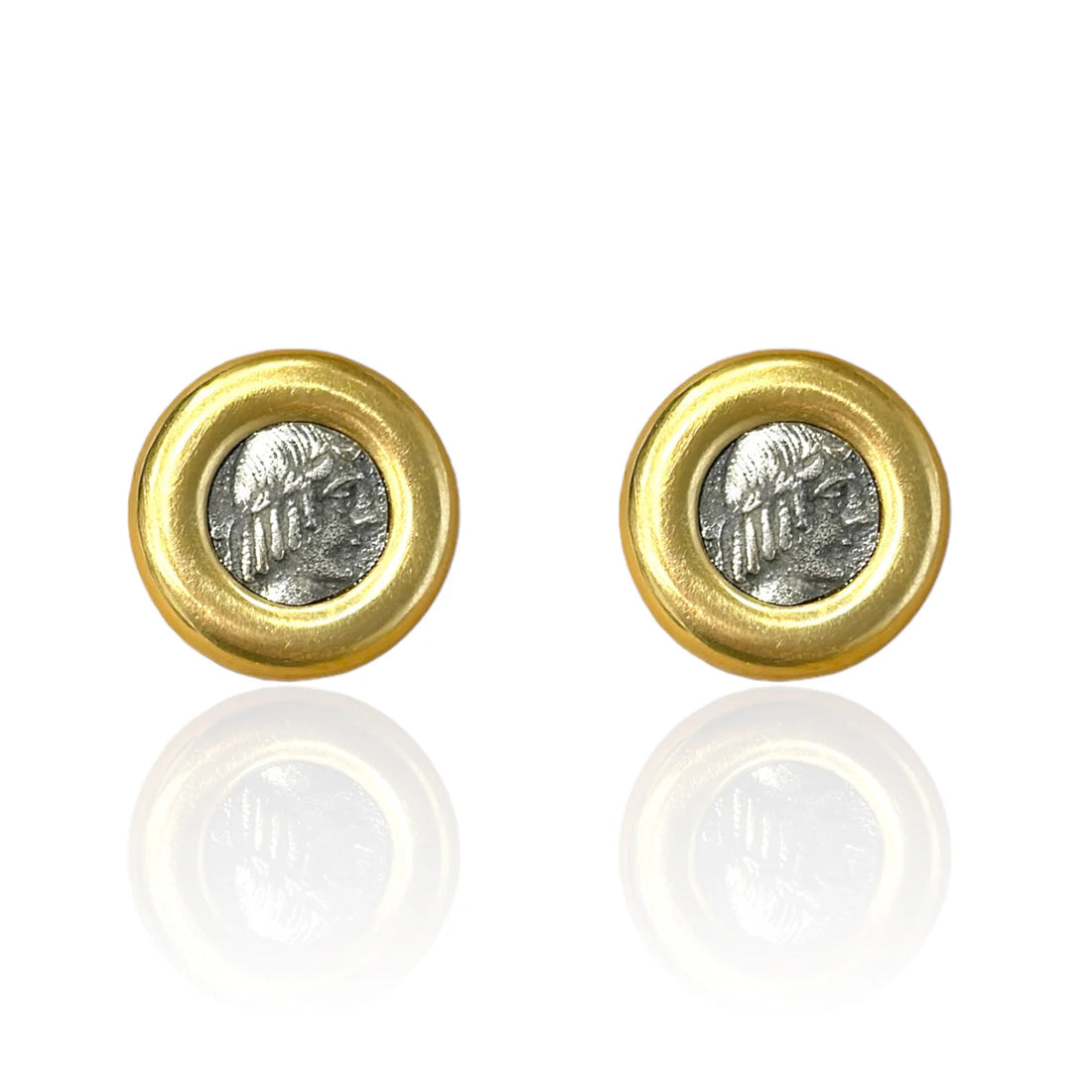 Gold Olena Coin Studs