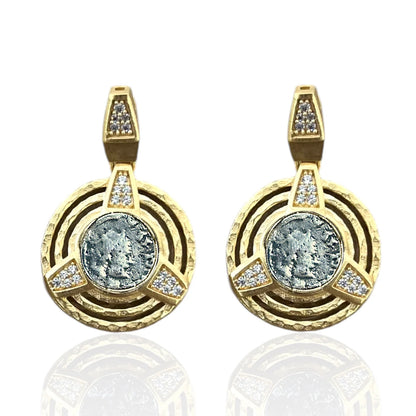 Gold Morro Coin Earrings
