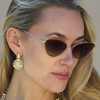 Gold Morro Coin Earrings