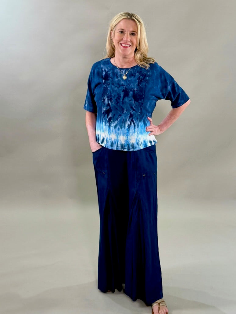 Indigo Tie-Dye Tee